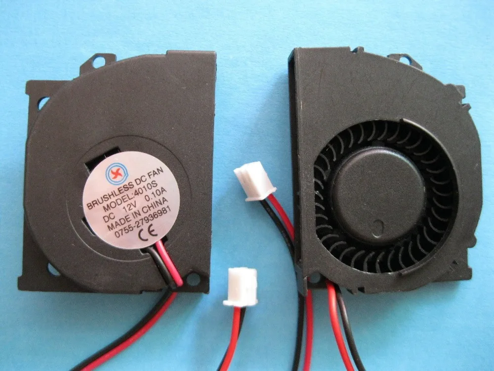 2 шт. бесщеточный вентилятор постоянный ток Fan 12V 4010S 50x40x10 мм контактный Втулка