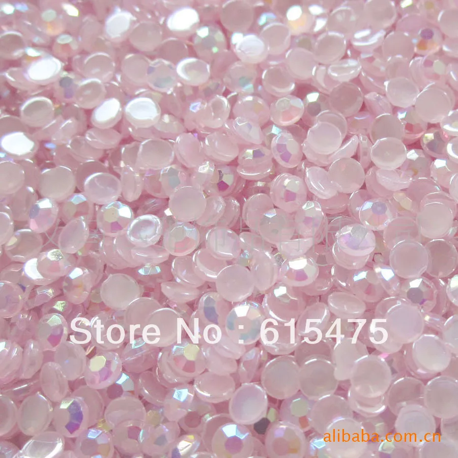 

JELLY LT.ROSE AB 6mm 10,000Pcs/LOT Taiwang Acrylic Flatback Rhinestone,Nail art rhinestones
