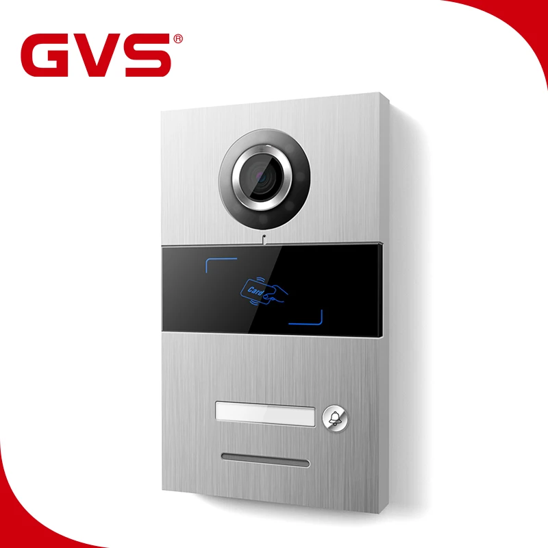 Система видеодомофона GVS TCP IP H series DC 24 В серебристая мини-монитор типа IC для дома