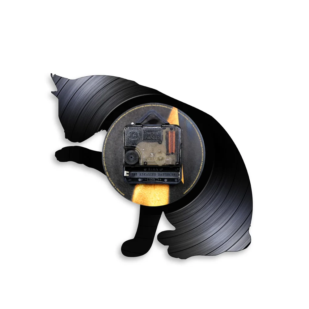 Настенные часы с изображением кошки винтажные настенные 3d-часы виниловой