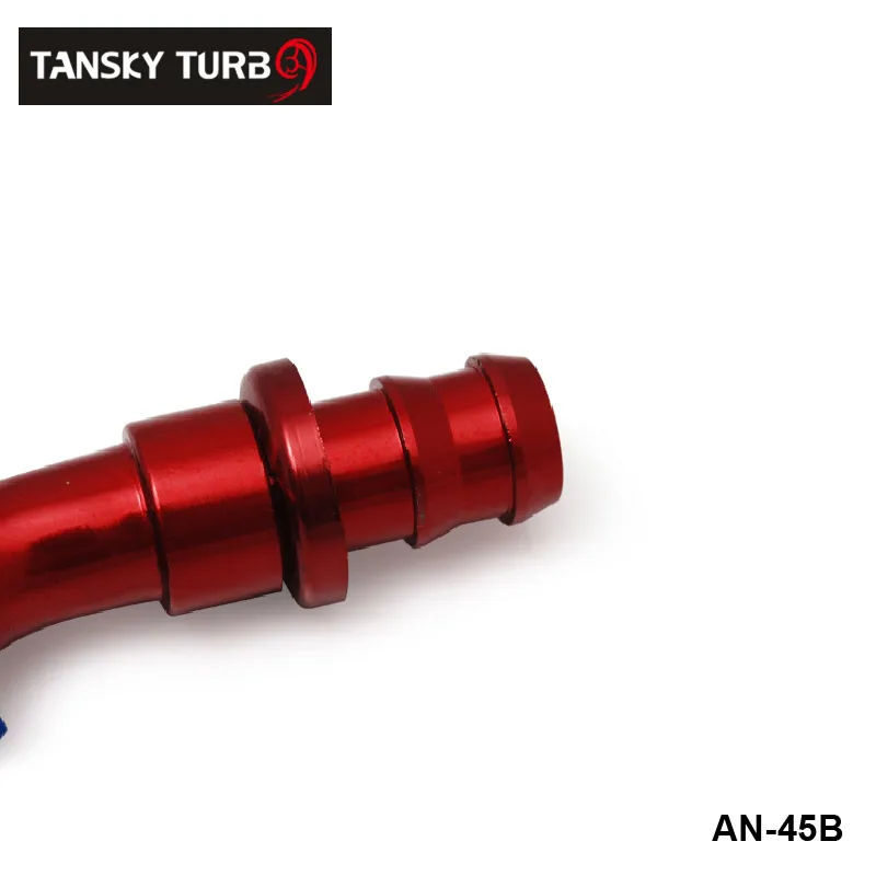10pcs /set - 4AN AN4 4-AN 45 Degree Aluminum Oil cooler Hose Fitting End Fuel Push-On fittings Adaptor AN4-45B | Автомобили и
