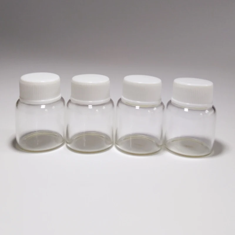 8 мл маленькая стеклянная бутылка с пластиковой крышкой прозрачная белая