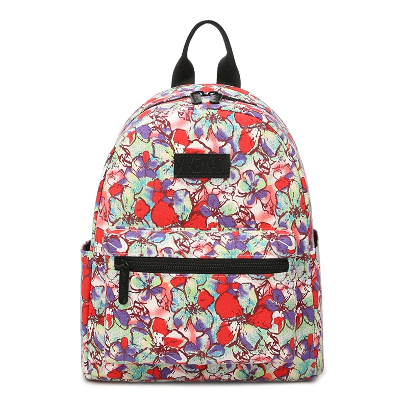 Женский рюкзак для девочек подростков школьный мини сумка с цветами женские