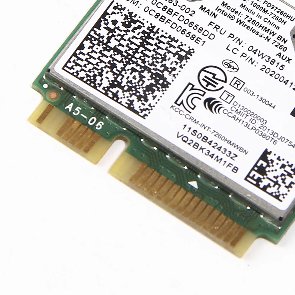 Новый для IBM Lenovo ThinkPad Intel Беспроводной-n 7260 7260hmw 300 Мбит/с Wi-Fi Bluetooth BT4.0 Половина Mini pci-e