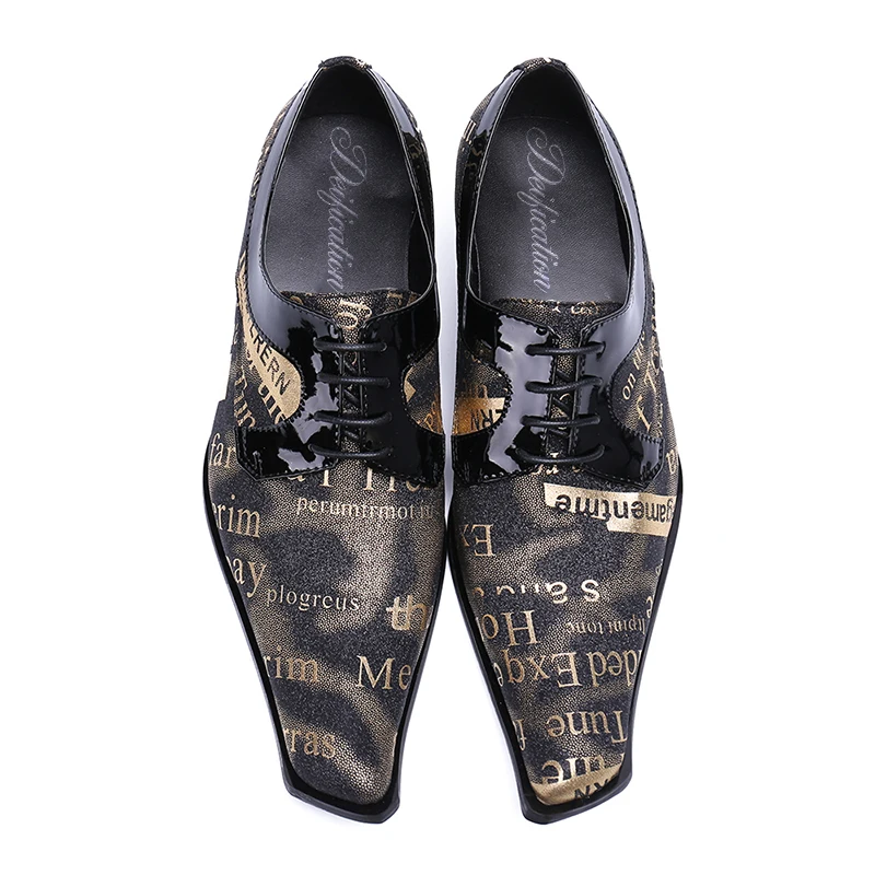 Мужские повседневные кожаные туфли ботинки-оксфорды на шнуровке с надписью