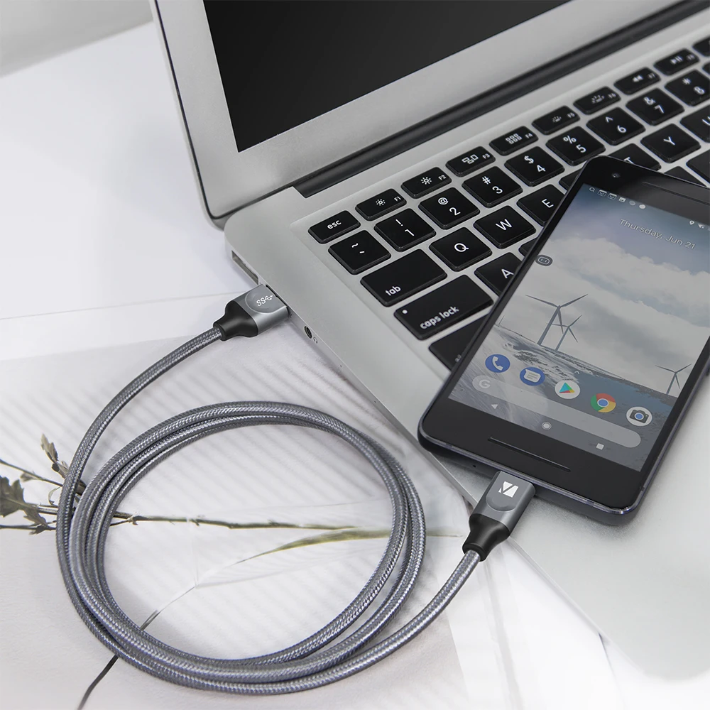 [Пожизненная гарантия] кабель USB C iVANKY 1 2 m usb type QC3.0 Быстрая зарядка для зарядки