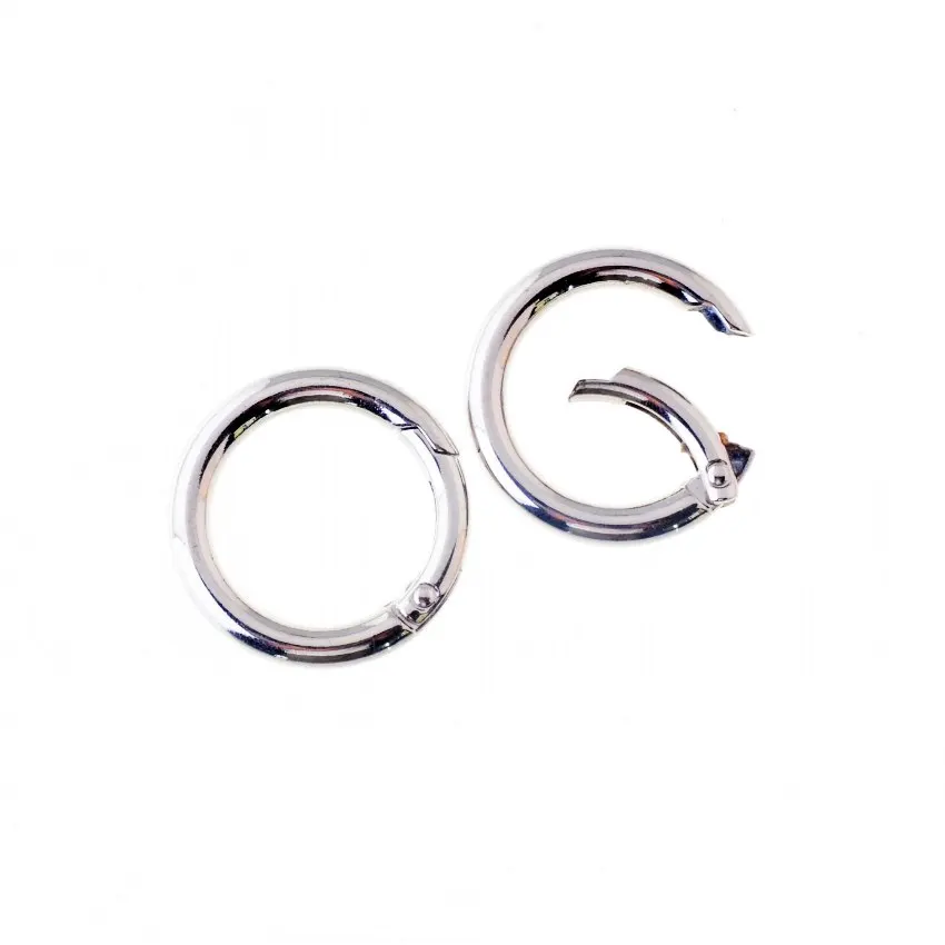 Shipping-2Pcs несварная кожаная сумка металлические поделки Сделай Сам кольцо застежка 35 мм(внутри: 25 мм) Соединительная пряжка - Цвет: silver tone