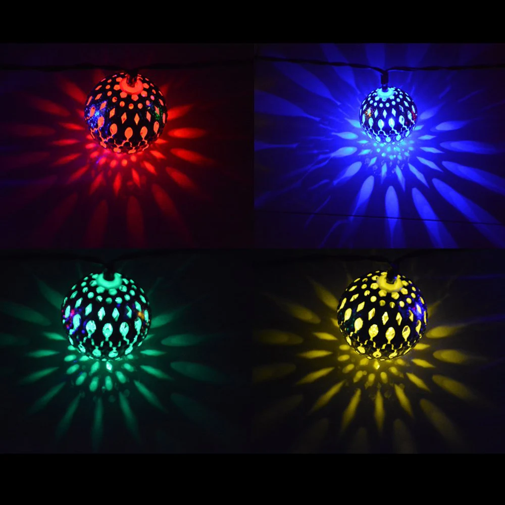 12m led night light Solar Powered Rattan Ball LED Fairy String Lights Garden Patio Wedding Christmas holiday Light white | Освещение