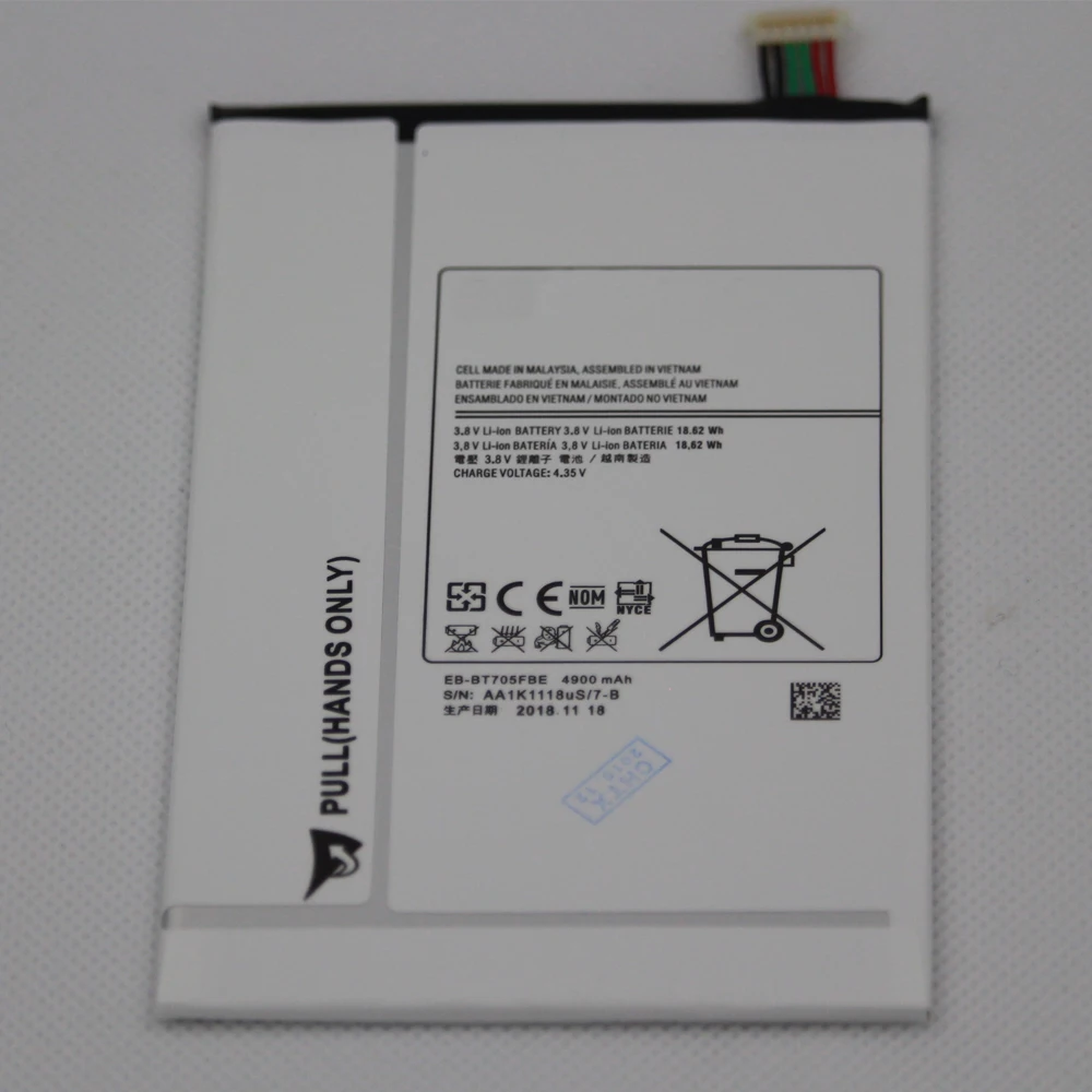 ISUNOO 5 шт./лот EB-BT705FBE для планшета Samsung Galaxy Tab S 8 4 T700 T705 сменный аккумулятор 4900 мАч |