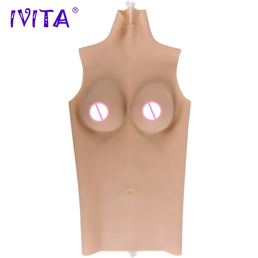 IVITA 2790 г Реалистичная силиконовая полуформа груди поддельная грудь для Crossdressers