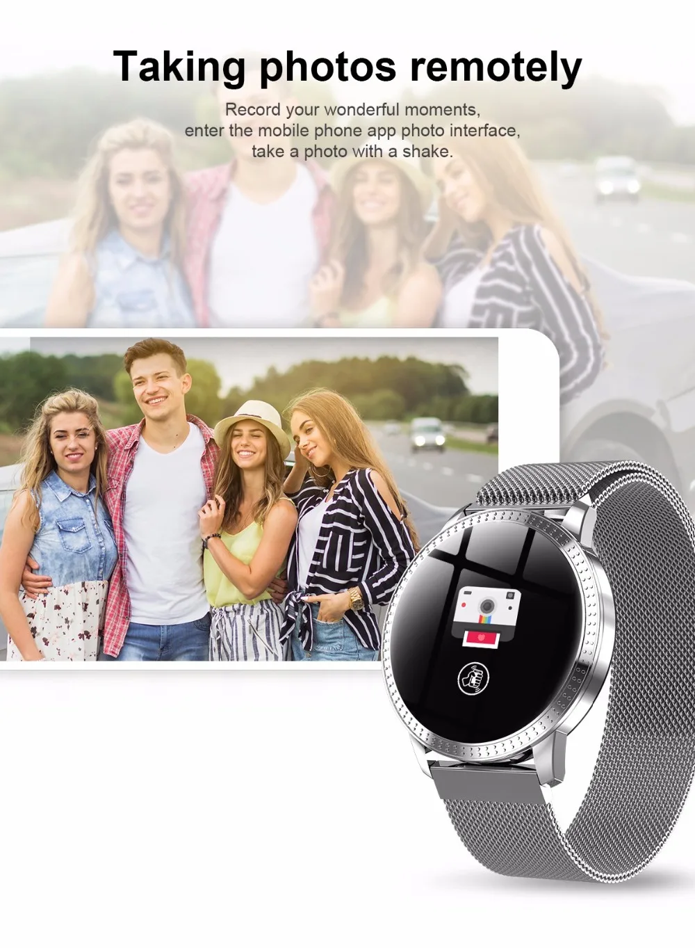 Diggro CF18, 1,3 дюймов, умные часы с цветным экраном, водонепроницаемый смарт-браслет, пульсометр, монитор артериального давления, спортивные Смарт-часы для мужчин