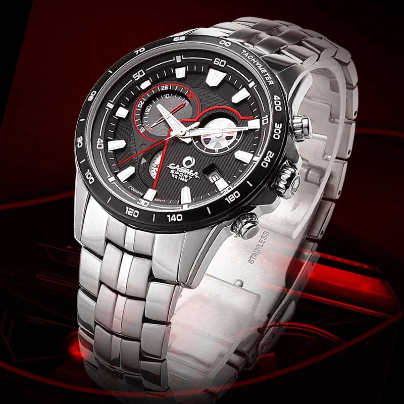 Новые приходят Роскошные световой мужские Часы Марка CASIMA Кварцевые стали