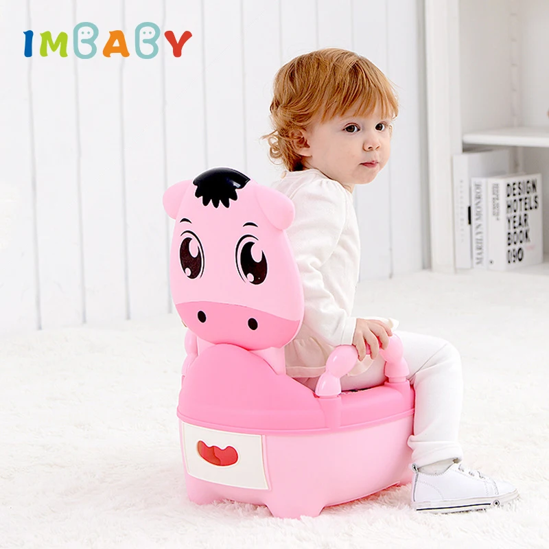 IMBABY Children Training Toilet Seat Portable Kids Backrest Urinal Cartoon Toilet Pots Comfortable Baby Outdoor Toilet Sit Case