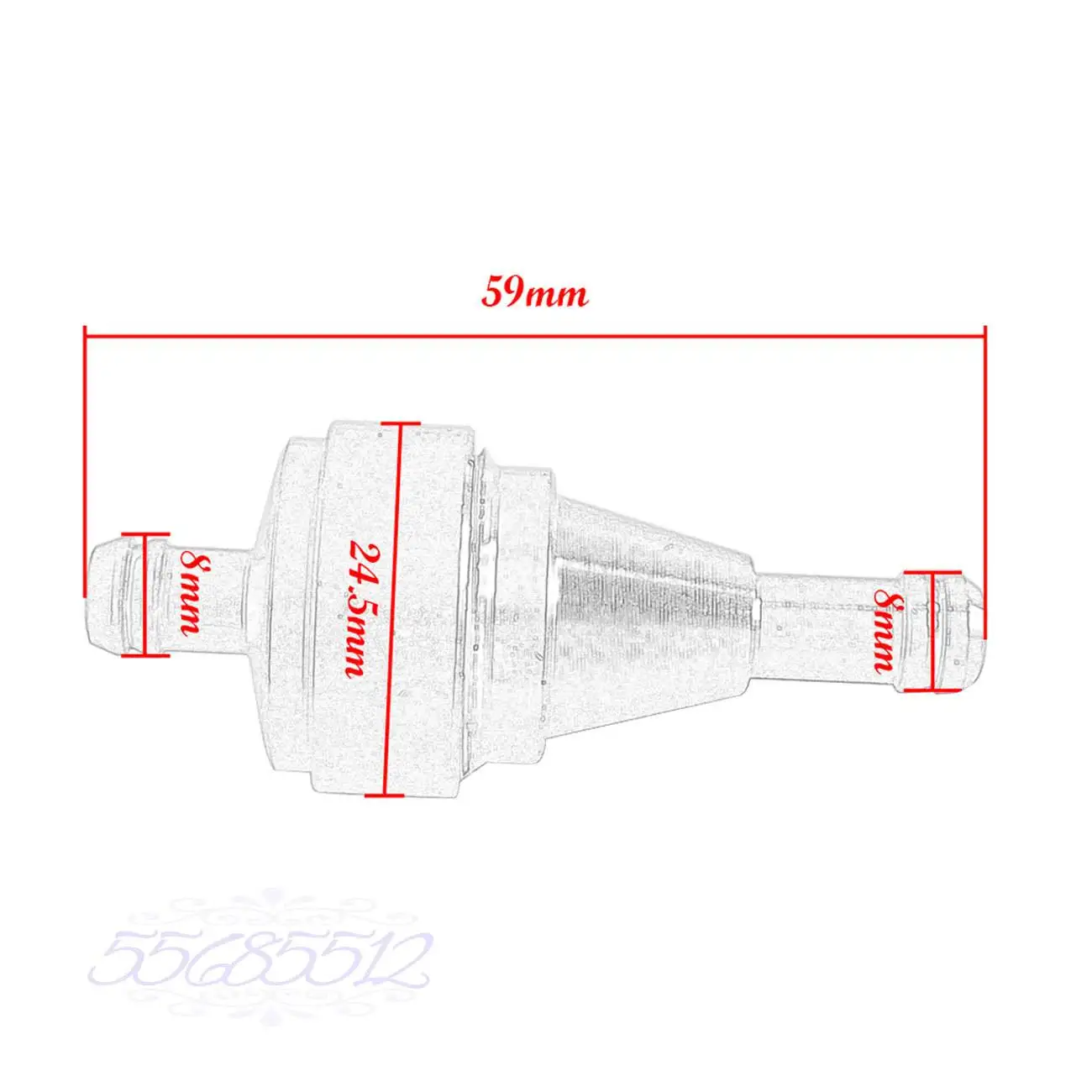 

Silver CNC Fuel Filter Pipe Line For 90cc 110cc 120cc 125cc 140cc Pit Dirt Bike