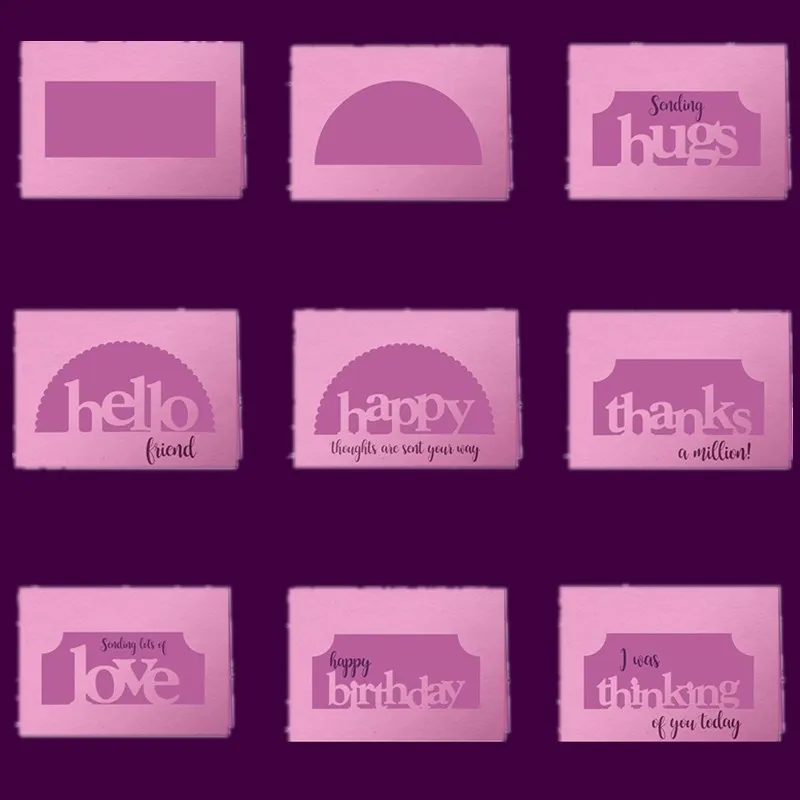 Arc Frame обнимает Hello Happy Letters трафареты для резки металла DIY скрапбукинга украшения