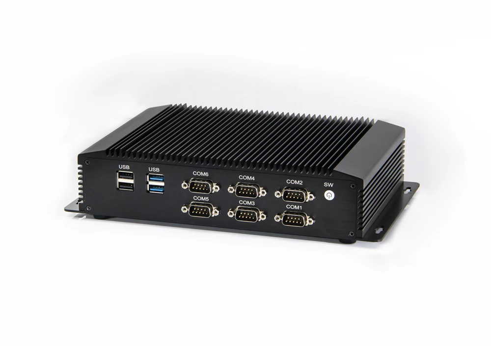 Новейший безвентиляторный мини-ПК с 6* COM GPIO SIM Intel Двухъядерный i7 4500U i5 4200U промышленный мини-компьютер плюс LPT HDMI VGA Dual LAN