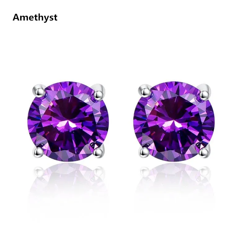 Женские серьги гвоздики из серебра 100% пробы с натуральным камнем|stud earrings|natural topaz