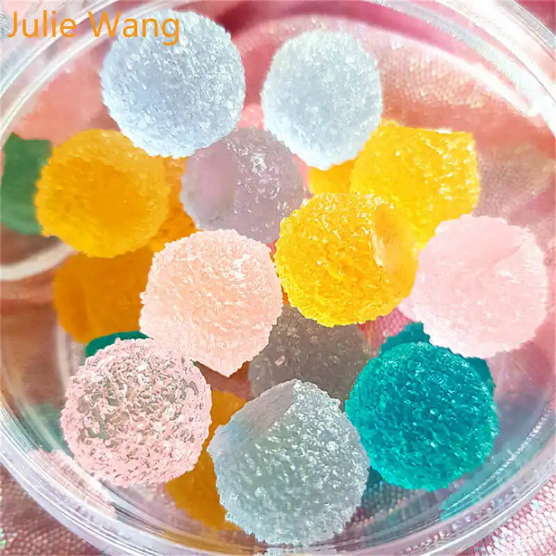 Julie Wang 20 шт. полимерные мягкие конфетные Подвески слизь еда сердце квадратный Пончик подвески ювелирные изделия изготовление аксессуаров украшения стола орнамент
