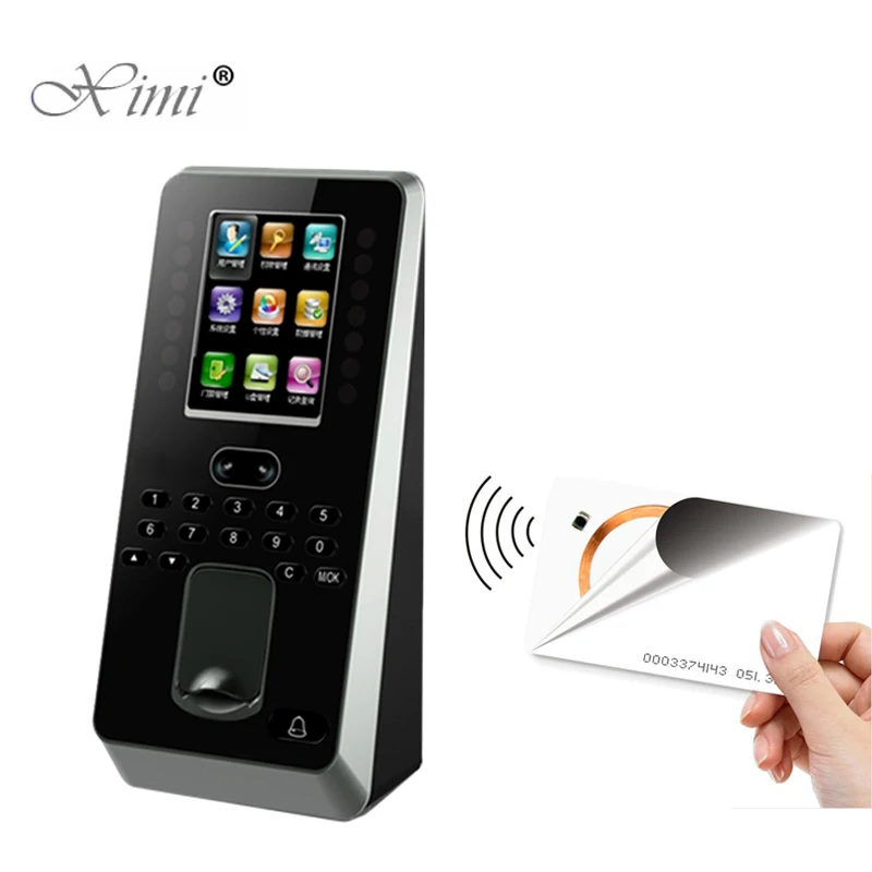 Multibio800 ZK Face7.0 TCP/IP Facial Recognition Time Attendance And Access Control With Fingerprint 125KHZ RFID Card Reader |