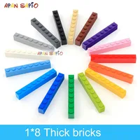 Блоки для Детского конструктора, 1 х8 точек, совместимые с 3008 пластиковыми блоками, 20 шт.