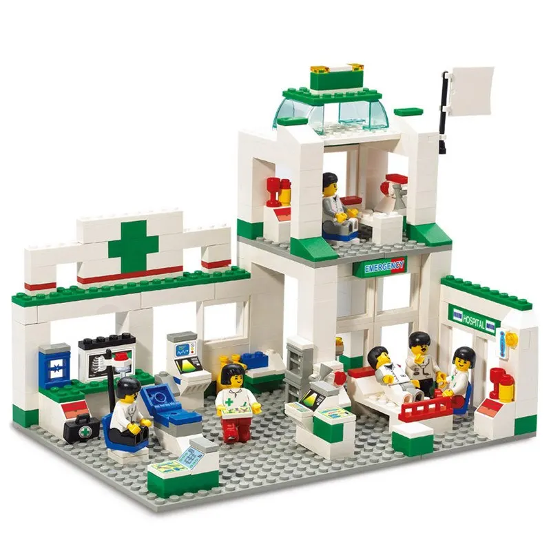 376 шт. городской аварийный центр Compatibie Legoings Строительные блоки Набор игрушек DIY