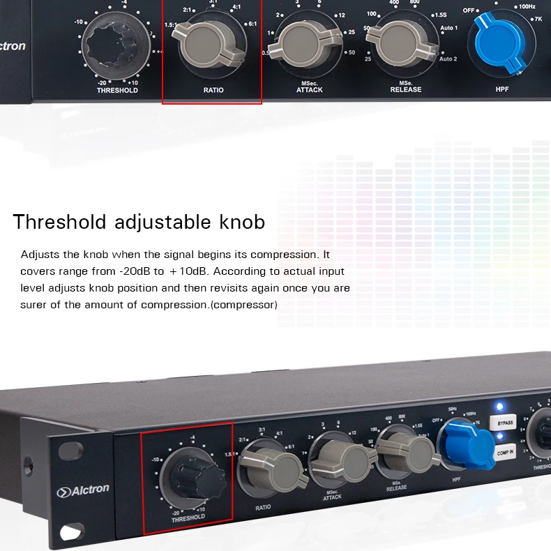 Alctron CP540V2 сигнальный компрессор и ограничитель, разработанный для удовлетворения критической потребности в высокопроизводительном аудио Компрессоре