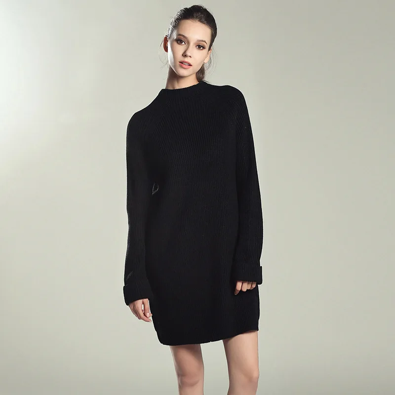 Joy Capita Women Dress Full Sweater 2017 Wine Red Knitting Plus Size Pullover | Женская одежда