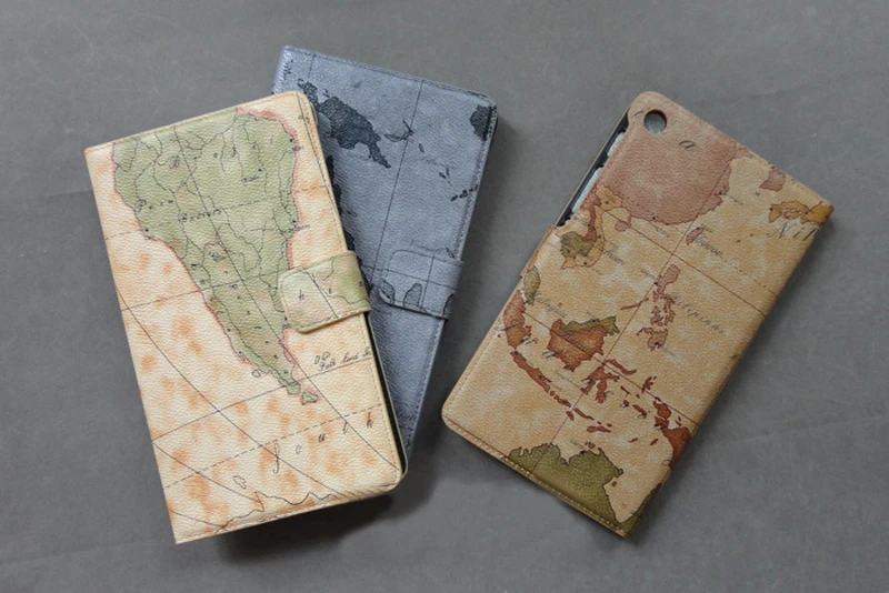 Чехол книжка с картой мира кожаный магнитный чехол для ASUS Google Nexus 7 2nd 2 II Gen 2013 +