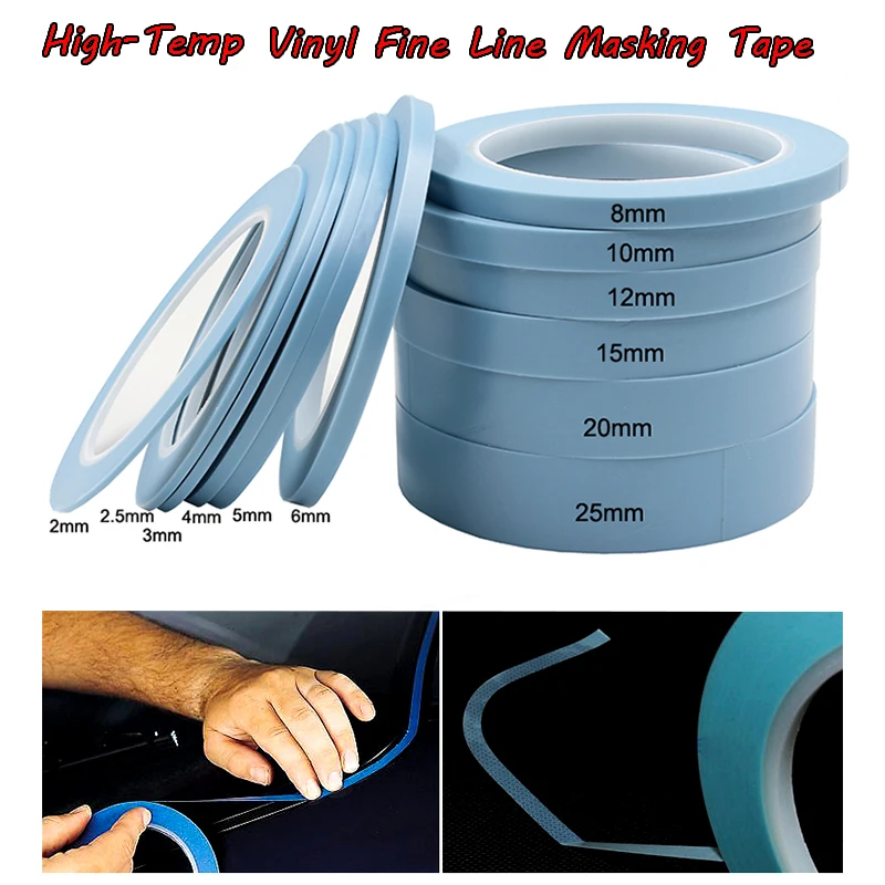 

Blue High-Temp PVC Vinyl Fine Line Masking Tape Car Auto Body Shop Fineline Painter Tape