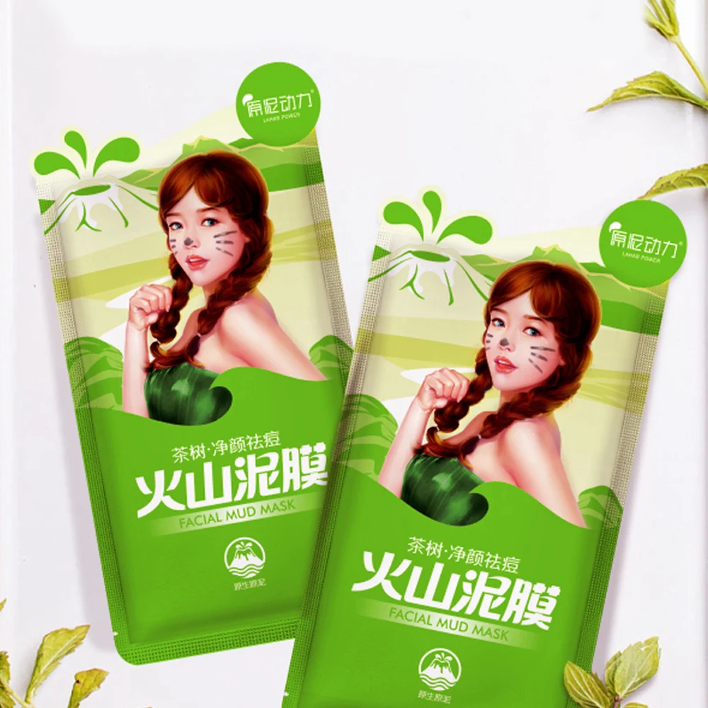 Вулканическая маска для лица 1 шт. серия уход за кожей спа эссенция чайного дерева