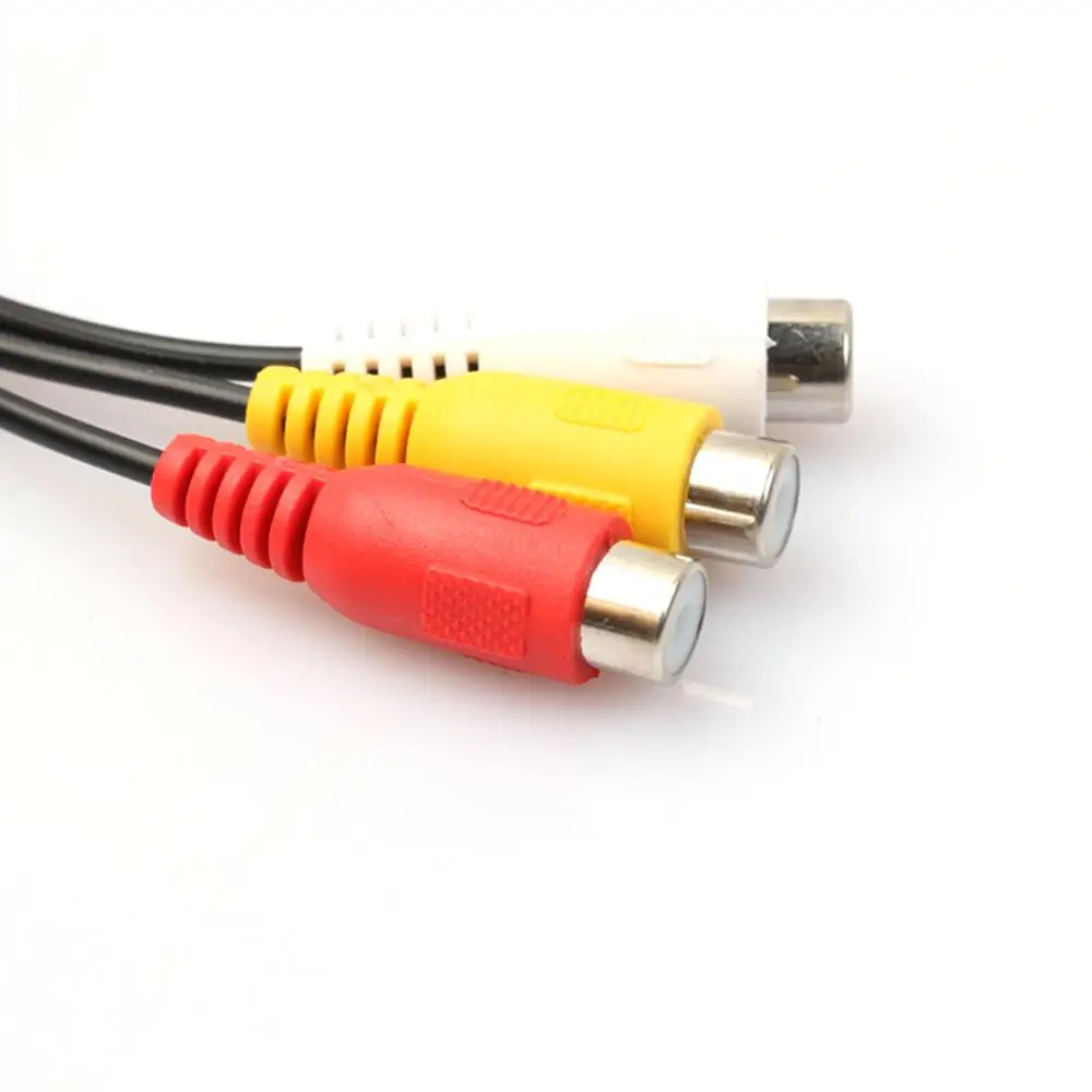 Новые Полезные 27 см 7-контактный мини-DIN S-Video 3 RCA Женский Кабель преобразователя |