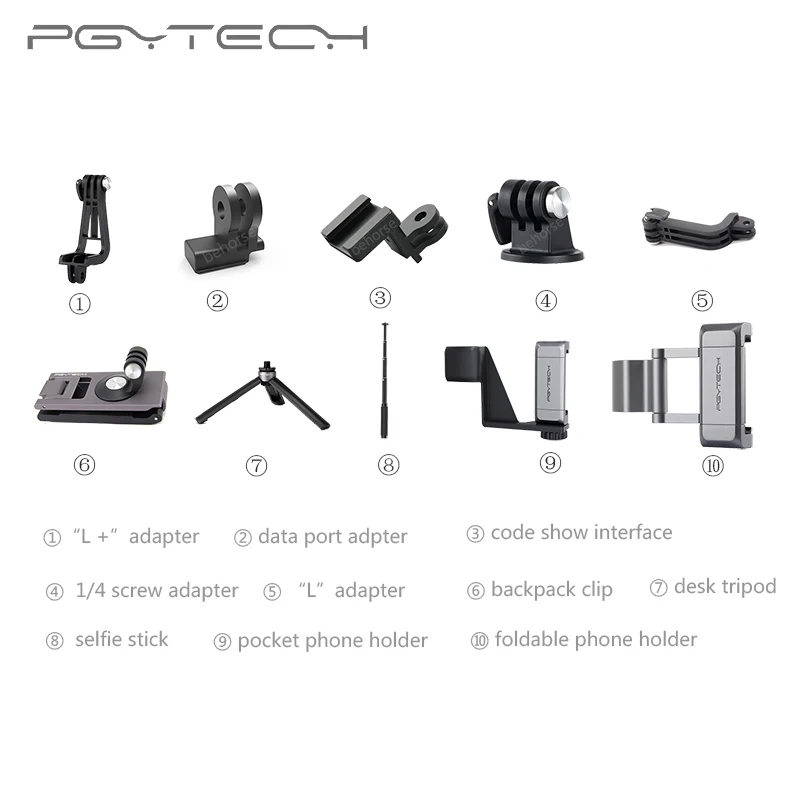 13 типов опционально PGYTECH DJI OSMO Карманный адаптер Держатель клип селфи палка