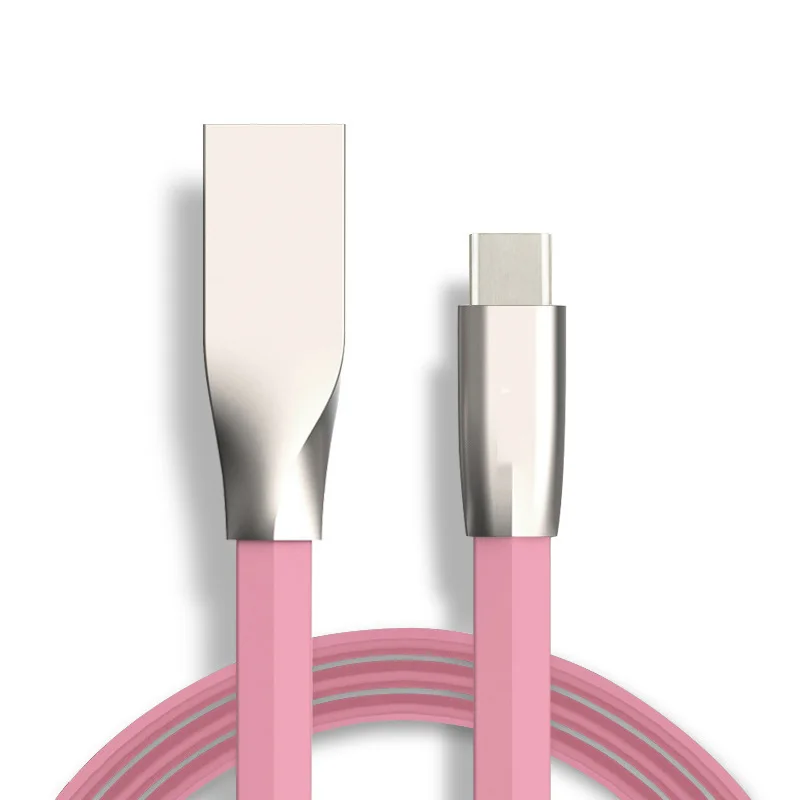 Розовый 3 фута 6 футов цинковый сплав USB C быстрая Синхронизация и зарядка type C кабель для мобильного телефона huawei P10 P20 P30 Lite Pro Honor 7a 10 Pro Nova 4e - Цвет: Розовый