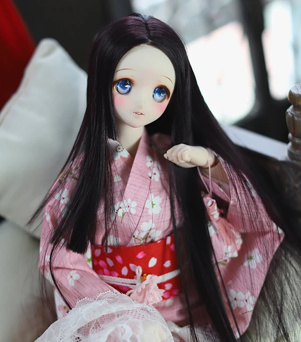 Детская игрушка ручной работы аксессуары для кукол 1/6 1/4 1/3 BJD/SD парик черная ночь