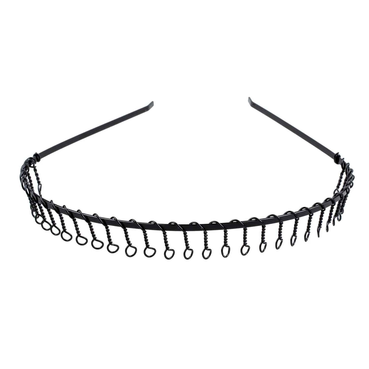 

Hot Black Mens Alice Band Metal Toothed Football Soccer Hair Headband Fashion