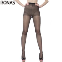 bonas 3pcslot 15d wholesale black nylon tights women sexy fashion hosiery seamless pantyhose solid color female high elasticity