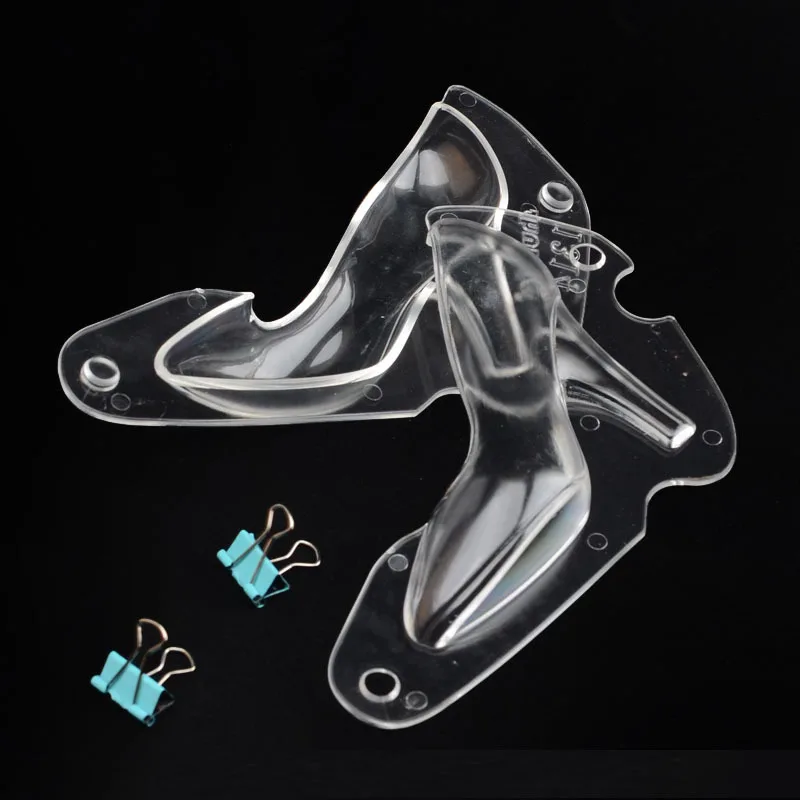 Милые красивые туфли на высоком каблуке из поликарбоната для шоколада конфет