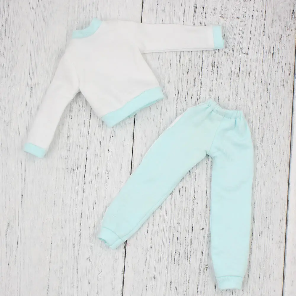light blue Наряды для куклы Blyth набор спортивной одежды костюм для 1/6 30 см шарнирного тела, ледяной, Jerryberry, Lica, Pullip - Цвет: light blue