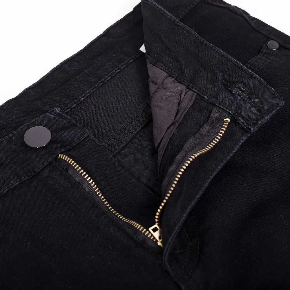 Дизайнер Slim Fit Рваные джинсы Для мужчин Привет улица S Distressed Denim Joggers отверстия на