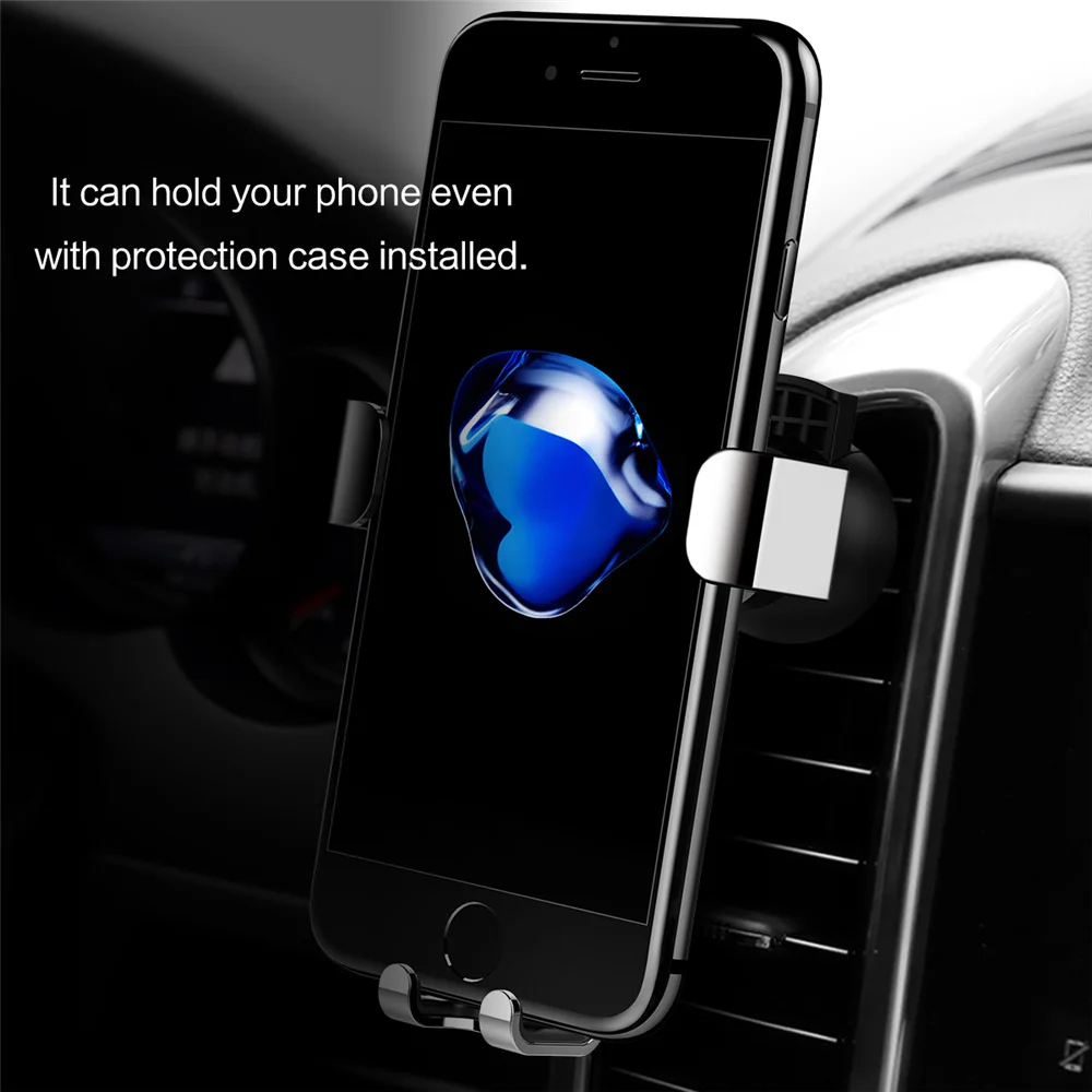 JKING Car Phone Holder Universal 4-6 inch Mobile Air Vent Mount For iPhone Samsung Gravity Bracket | Мобильные телефоны и