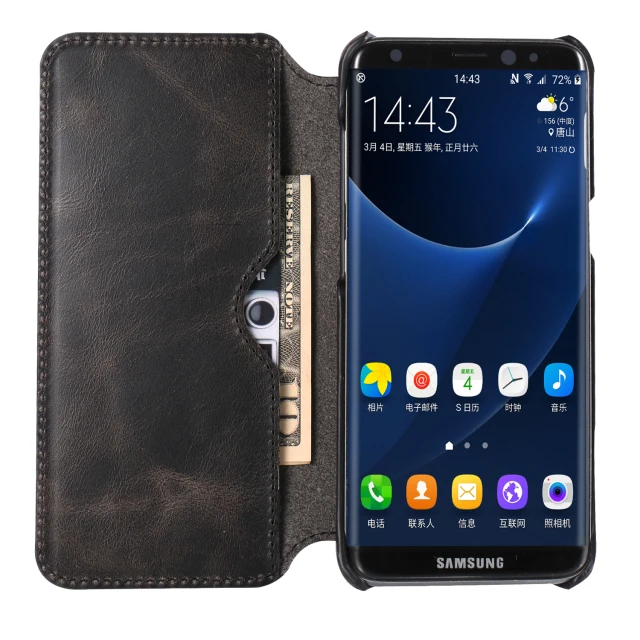 KEYSION чехол для Samsung Galaxy S8 S8 плюс натуральные кожаные кошелки, полноразмерный защитный защитное покрытие для экрана для G950 G955