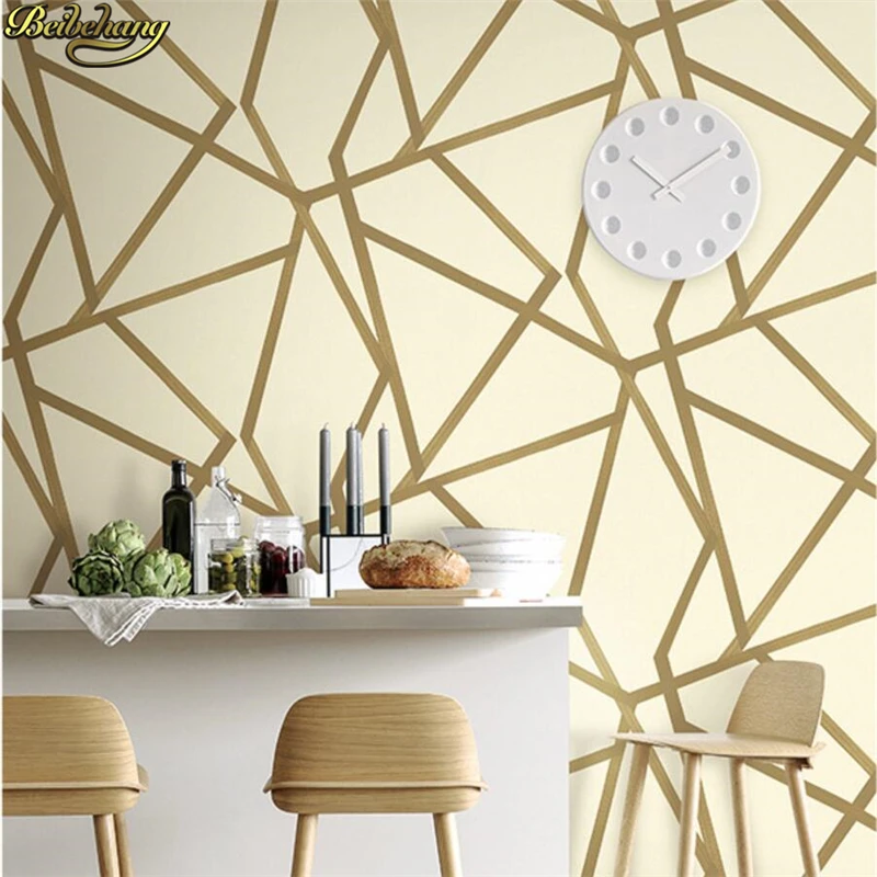 beibehang papel de parede 3d Geometric Wallpaper Modern Glitter Metallic line stripe wallpapers for living room wall paper rolls |