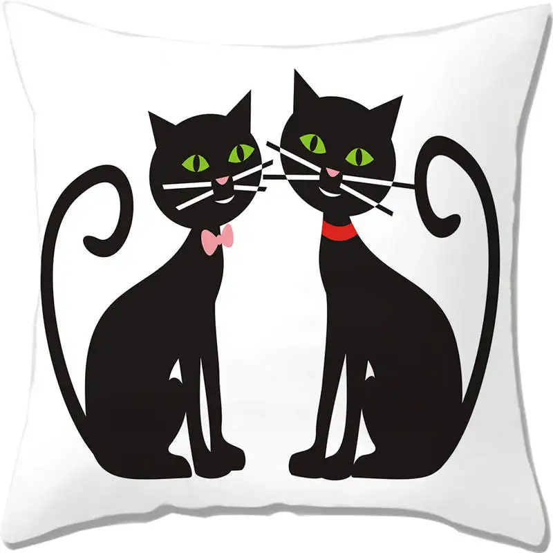 PC047-7 Boniu черно-белая наволочка для подушки с принтом кошек украшение дома из полиэстера подушка для дивана/гостиной декоративная квадратная наволочка - Color: PC047-7