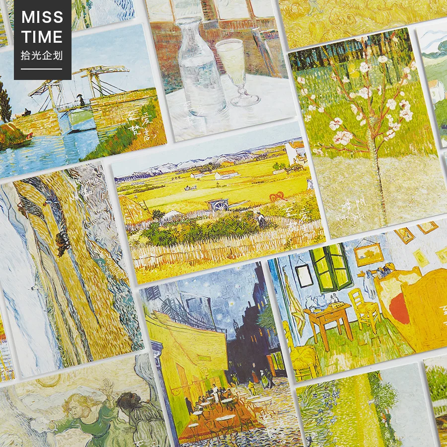30 листов/Набор Новая серия масляной живописи Ван Гог бумажная открытка