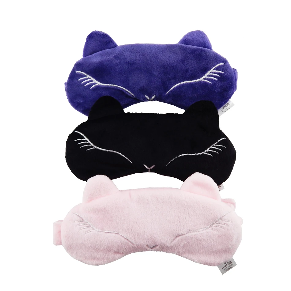 Маска для сна с лисой расслабляющая маска глаз или горячим компресс черная