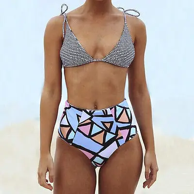 ITFABS 2017 Новинка бикини женский купальник с высокой талией купальный костюм плюс