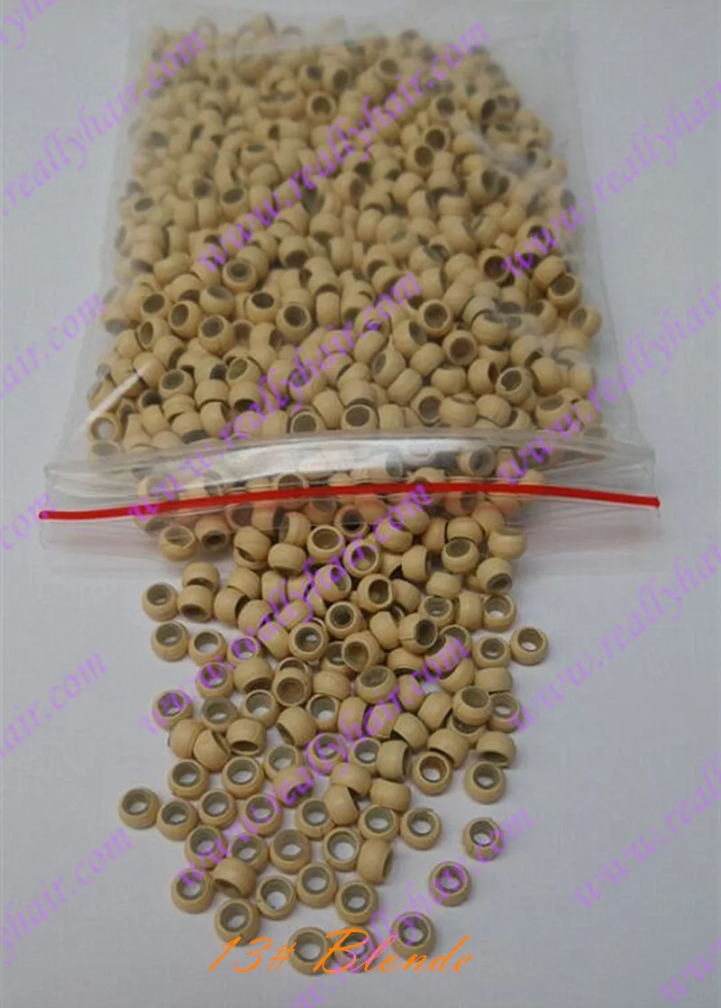 1000 штук упак. светло коричневый силиконовый микро нано шарик с силиконовой