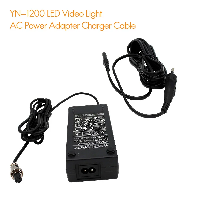 Yongnuo YN1200 YN760 YN100 LED Видео свет AC адаптер питания зарядное устройство кабель|led video