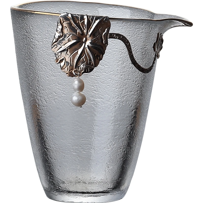 

Sterling Silver Glass Fairy Cup Large Thick Heat-resistant Tea Sea-style Set