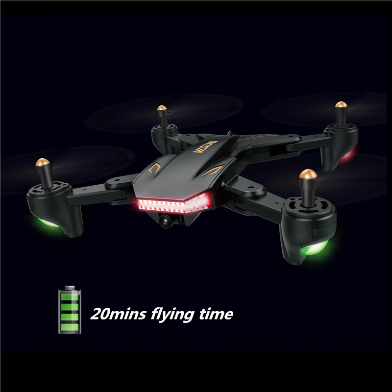 Широкоугольный Дрон для селфи с камерой 2 Мп HD Wi Fi FPV одной кнопкой возврата